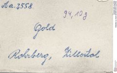 Etiketten zu Gold (NHMW-MIN-Aa2558)